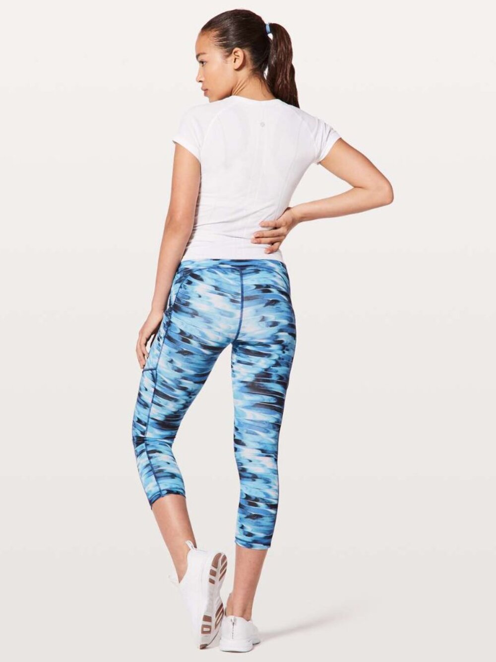 Lululemon Speed Up Crop 21" Tidal Multi Size 4 W6AO8S - Picture 4 of 16